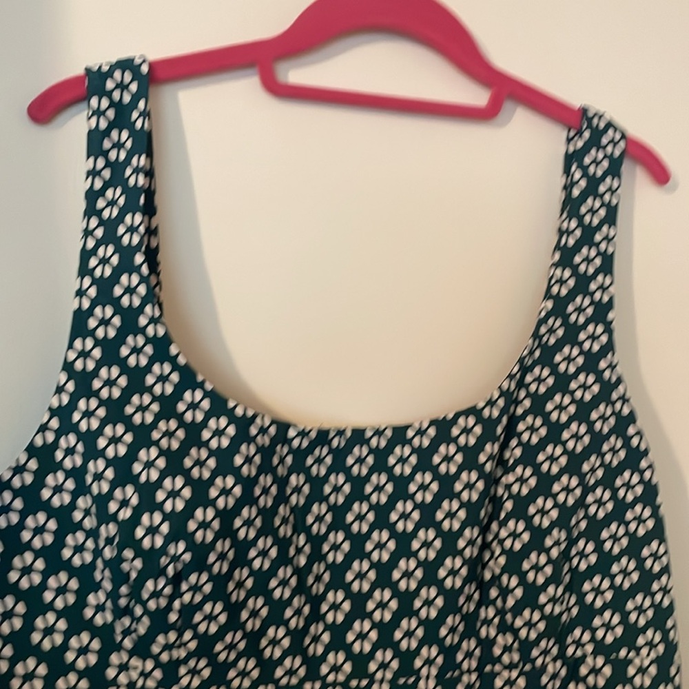 Anthropologie Navy and White Floral Midi Dress - Picture 2 of 12